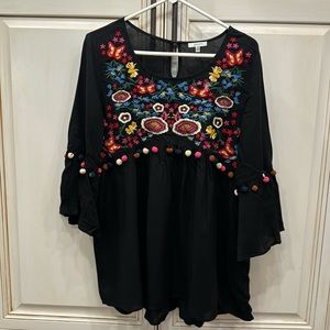 Embroidered top